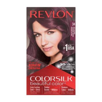 Revlon Colorsilk Beautiful Color farba do włosów Farba do włosów 59,1 ml + aktywator 59,1 ml+ odżywka 11,8 ml + rękawiczki dla kobiet 34 Deep Burgundy