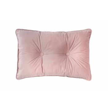 Jasnoróżowa poduszka Tiseco Home Studio Velvet Button, 40x60 cm
