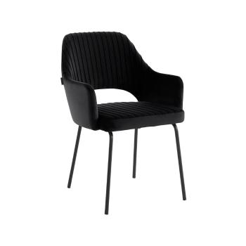 Czarne aksamitne krzesła do jadalni w zestawie 2 szt. Britney - Støraa