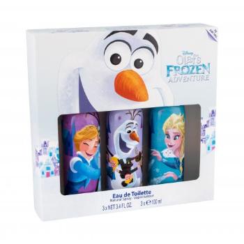 Disney Frozen zestaw Edt Anna 100 ml + Edt Elsa 100 ml + Edt Olaf 100 ml dla dzieci Uszkodzone pudełko