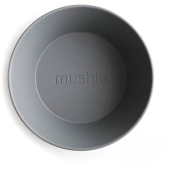 Mushie Round Dinnerware Bowl miska Smoke 2 szt.