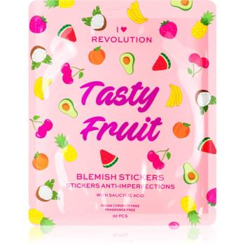 I Heart Revolution Tasty Fruit oczyszczające plastry do twarzy z kwasem hialuronowym 32 szt.