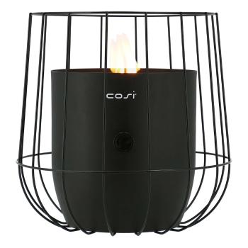 Czarna lampa gazowa Cosi Basket, wys. 31 cm