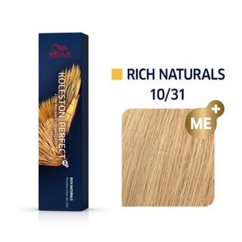 Wella Professionals Koleston Perfect Me+ Rich Naturals profesjonalna permanentna farba do włosów 10/31 60 ml