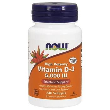 NOW Vitamin D3 5000IU - 240softgels