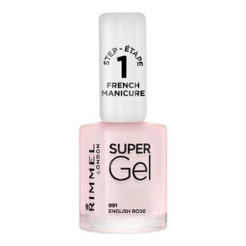 Rimmel London Super Gel French Manicure STEP1 12 ml lakier do paznokci dla kobiet 091 English Rose