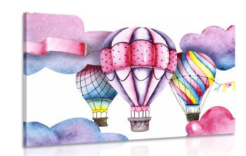 Obraz baloniki akwarelowe - 60x40
