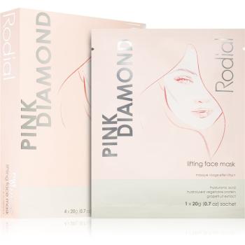 Rodial Pink Diamond Lifting Face Mask maseczka liftingująca płócienna 4x20 g
