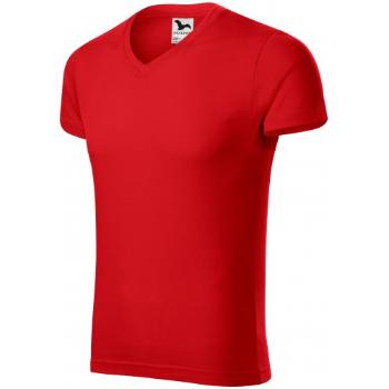 Obcisła koszulka męska, czerwony, 3XL