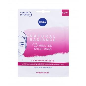 Nivea Natural Radiance 10 Minutes Sheet Mask 1 szt maseczka do twarzy dla kobiet