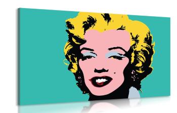 Obraz ikona Marilyn Monroe w pop art wzorze - 90x60