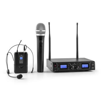 Malone Duett Pro V3, zestaw mikrofonów bezprzewodowych UHF, 2 kanały, zasięg 50m