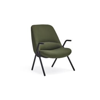 Zielony fotel Teulat Dins, wys. 90 cm