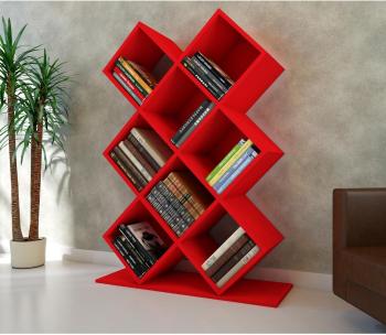 Biblioteczka KUMSAL 129x90 cm czerwona