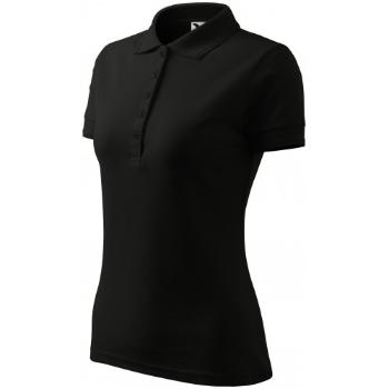 Damska elegancka koszulka polo, czarny, 3XL