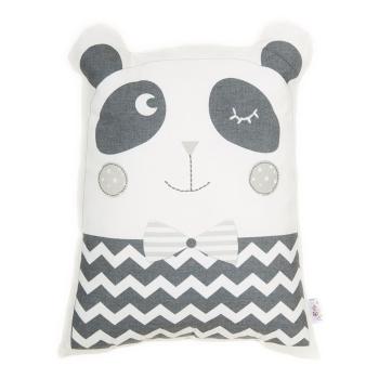 Szara poduszka dziecięca z domieszką bawełny Mike & Co. NEW YORK Pillow Toy Panda, 25x36 cm