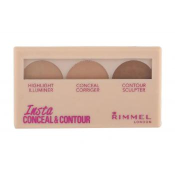 Rimmel London Insta Conceal & Contour 8,4 g paletka do konturowania dla kobiet Uszkodzone opakowanie 020 Medium