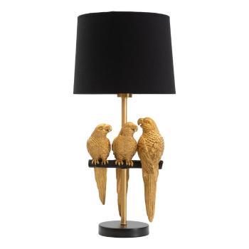 Czarna lampa stołowa Mauro Ferretti Parrots