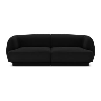 Czarna aksamitna sofa 184 cm Miley − Micadoni Home