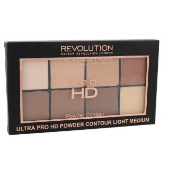 Makeup Revolution London Ultra Pro HD Powder Contour Palette 20 g paletka do konturowania dla kobiet Light Medium