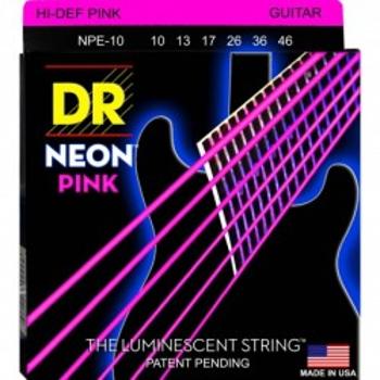 Dr Npe 10-46 Neon Pink Struny Gitara Elektryczna