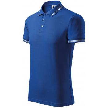 Męska koszulka polo w kontrastowym kolorze, królewski niebieski, L