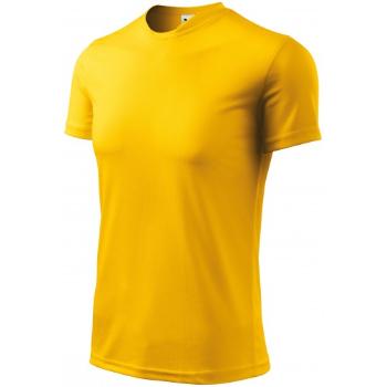 T-shirt z asymetrycznym dekoltem, żółty, XL
