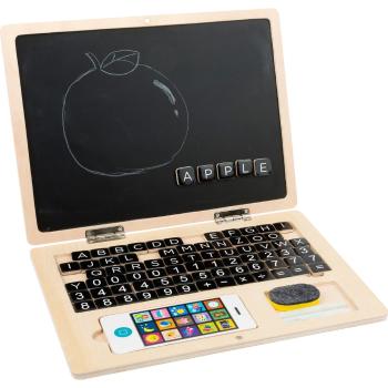 Drewniany laptop dla dzieci z magnetyczną powłoką Legler