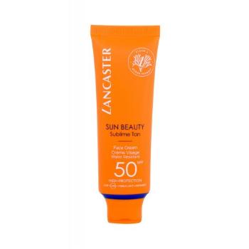 Lancaster Sun Beauty Face Cream SPF50 50 ml preparat do opalania twarzy dla kobiet Uszkodzone pudełko