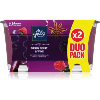 GLADE Merry Berry & Wine świeczka zapachowa podwójne 2x129 g