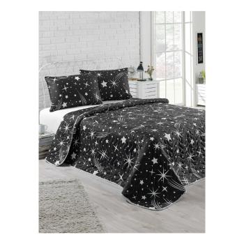 Komplet narzuty jednoosobowej z poszewką na poduszkę Starry Night, 160x220 cm