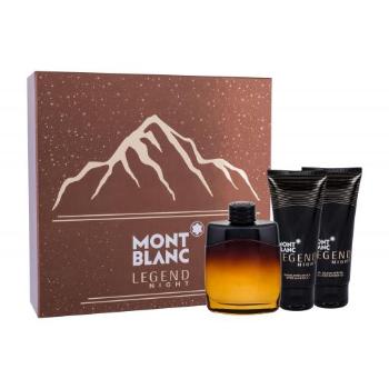 Montblanc Legend Night zestaw Edp 100 ml + Balsam po goleniu 100 ml + Żel pod prysznic 100 ml dla mężczyzn Uszkodzone pudełko