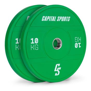 Capital Sports Nipton 2021, obciążenia, 2 x 10 kg, 54 mm, twarda guma