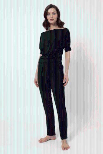 Damska bambusowa piżama MIA Czarny XL