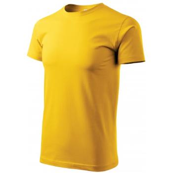Prosta koszulka męska, żółty, XS