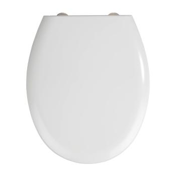 Biała deska sedesowa z łatwym domknięciem Wenko Rieti, 44,5x37 cm
