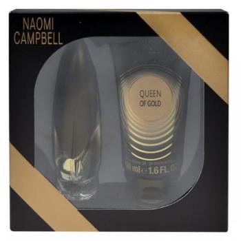 Naomi Campbell Queen Of Gold zestaw Edt 15 ml + Żel pod prysznic 50 ml dla kobiet Uszkodzone pudełko