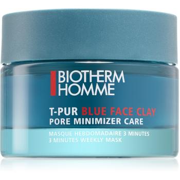 Biotherm Homme T - Pur Blue Face Clay maseczka oczyszczająca do nawilżenia skóry i zmniejszenia porów 50 ml