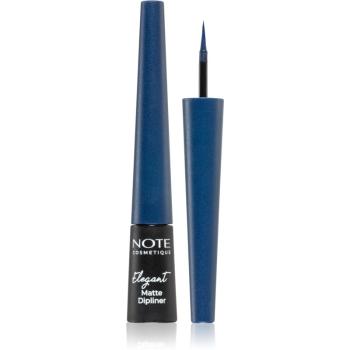 Note Cosmetique Elegant Matte Dipliner eyelinery w płynie z matowym finiszem 03 Navy Blue 2,5 ml