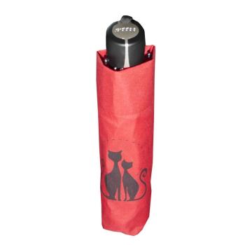 Doppler Mini Fiber Umbrella Dreaming cats, czerwony