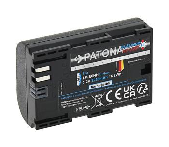 PATONA - Bateria Canon LP-E6NH 2250mAh Li-Ion Platinum USB-C