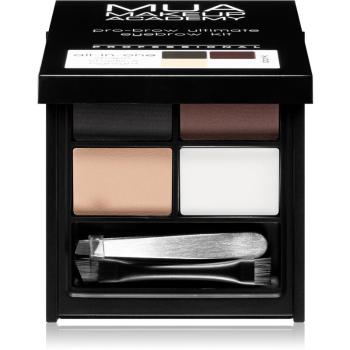 MUA Makeup Academy Pro-Brow paletka pudrowych cieni do brwi odcień Dark 5,9 g