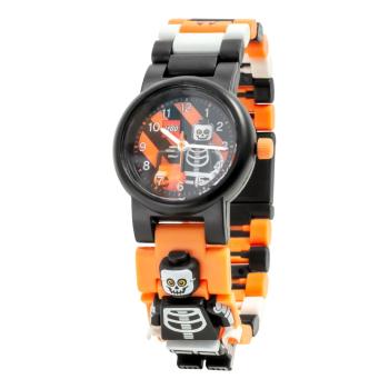 Czarny zegarek ze składanym paskiem i minifigurką LEGO® Skeleton
