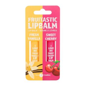 2K Fruitastic zestaw Balsam do ust 4,2 g Fresh Vanilla + balsam do ust 4,2 g Sweet Cherry dla kobiet Uszkodzone opakowanie