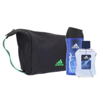 Adidas UEFA Champions League zestaw Edt 100ml + Żel pod prysznic 250 ml + Kosmetyczka dla mężczyzn