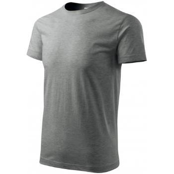 Prosta koszulka męska, ciemnoszary marmur, XL