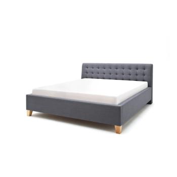 Szare łóżko dwuosobowe Meise Möbel Lucca, 180x200 cm