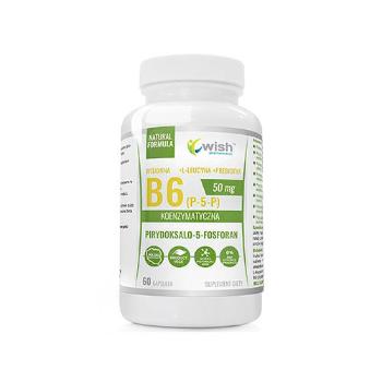 WISH Pharmaceutical Vitamin B6 (P-5-P) 50mg + L-Leucyna + Prebiotyk - 60capsWitaminy i minerały > Witamina B