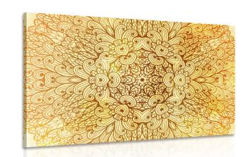 Obraz złota Mandala etniczna - 60x40
