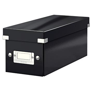 Czarne pudełko do przechowywania z pokrywką Click&Store – Leitz